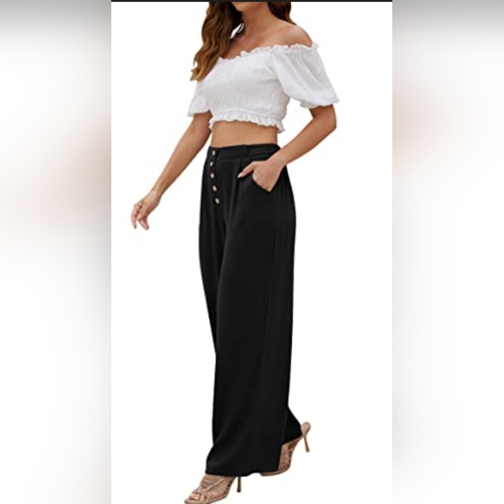 Socialite Black Wide Leg Pants